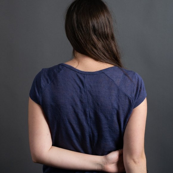 Blue V Neck Tee - Picture 7 of 9